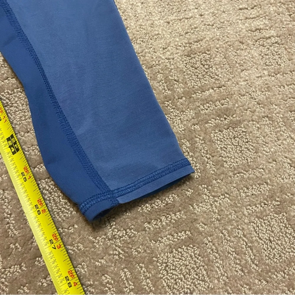 {ALO Yoga} Blue Athletic Yoga Leggings With Mesh Panels~ Size XS-S
